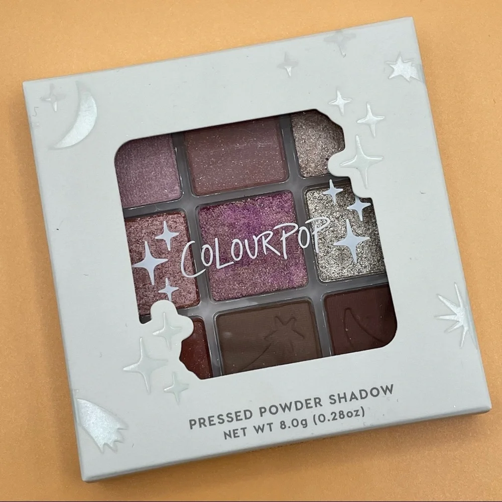 Colourpop Starry Eyes Coast Is Clear Purple 9 Pan Eyeshadow Pallet Full Size New